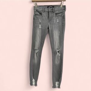 Stylish Gray Express Distressed Women Jeans